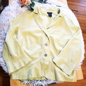 R-Q-T yellow lime blazer size L